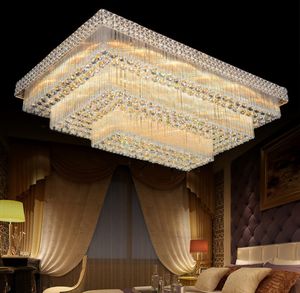 Prostokątna lampa kryształowa lampa sufitowa salon sypialnia jadalnia kryształ hotel lobby willa lampa Darmowa wysyłka