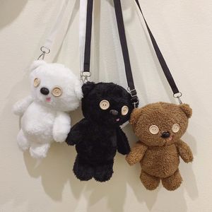 Wholesale bear handbags for sale - Group buy Crossobody for Women New Fashion Female Shoulder Cute Cartoon Bear Animals Soft Plush Handbags Messenger Bags Q1230