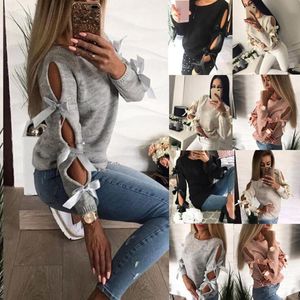 Swetery kobiet 2021 SWEATER Kobiety Solid Solid Town Pullover Lose Jumper Tops Knitwear Sueter Mujer Invierno Pull Femme