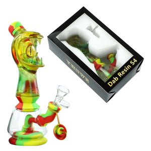 tubi per fumare acqua 8,8 '' bong Narghilè in vetro silicone dab rig tubo per olio gorgogliatore di tabacco