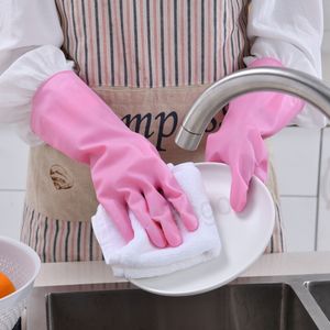 Kitchen Dish Washing Gloves Household Rubber Dishes Washing Glove Waterproof Wash Clothes Cleaning Kitchens Clean Tool BH5712 TYJ