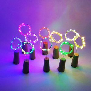 2m 20led Wine Bottle Lights Cork Battery Powered Starry Diy Christmas String Lights for Party Halloween Wedding Decoracion Wholesale