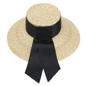 الصيف للجنسين المصنوعة يدويًا قبعات مسطحة أعلى نساء كبيرات شمس الحافة مع القوس شاطئ الحماية من أشعة الشمس Y200714