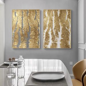 Abstract Golden Canvas Pittura Luxury Poster Gold Grigio Marmo Murale Arte per Soggiorno Moderno Home Decor Canvas Texture Stampe