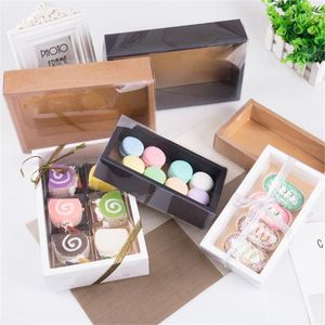 Gift Wrap 100pcs/lot Transparent Cakes Cover Kraft Paper Box Packing Birthday Gifts Universal Wholesale1