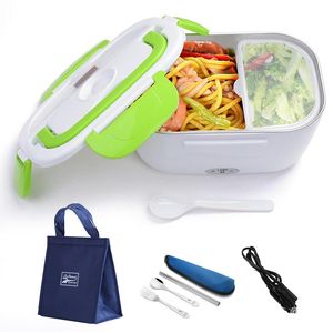 12V 24V Car Truck Electric Bento Box Heater Warmer Food Storage Container 304 Stainless Steel Lunch Box School Bag Dinnerware T200710