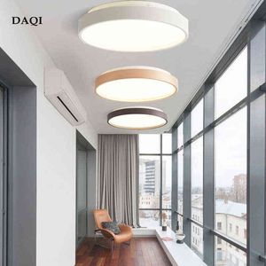 Modern and simple round bedroom ceiling lamp Nordic LED restaurant lighting hotel coffee house RC dimmable ceiling lighting W220307