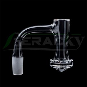 Beracky Fully Welded Terp Slurper Smoking Quartz Banger With Diamond Facted Bottom 22mmOD Beveled Edge Seamless Slurpers Nails For Glass Water Bongs Dab Rigs