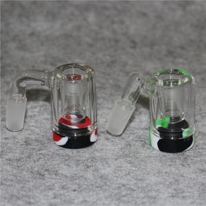 Narghilè Ash Catcher con contenitore in silicone da 5 ml 14 mm ashcatcher in silicone bong bong in vetro dab oil rig pipe per fumatori