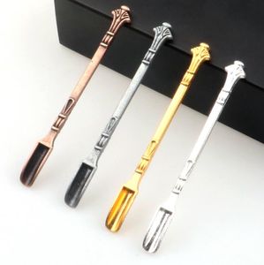 Smoking Wax Carving Tool Stainless Steel Tools Sculpting Dab Shovel Scoop Cleaning Rigs 80mm 4 Color Tobacco Spoon Accessories for Dry Herbal Spoon SN3333