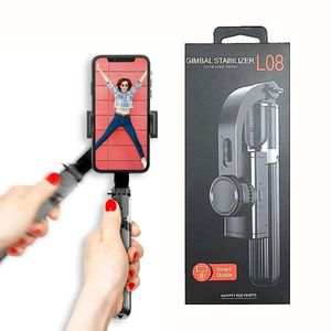 L08 Handheld Grip Gimbal Stabilizer Tripod Anti-shake Selfie Stick Holder Adjustable Stand Wireless Bluetooth Remote for iPhone/Android