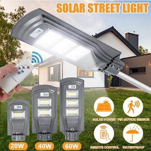 COB LED Solar Light 20W 40W 60W Wall Street Light Waterproof Lamp Radar Pir Motion Sensor Lights For Garden Outdoor