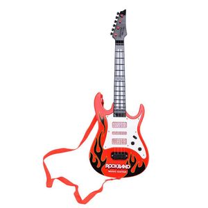 High Quality Hot 4 Strings Music Electric Guitar Kids Musical Instruments Educational Toys For Children Christmas New Year Gifts LJ200907