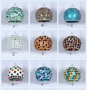 Mediterranean style led chandelier lighting restaurant cafe bar pendant lights mosaic color bar retro pendant lamps