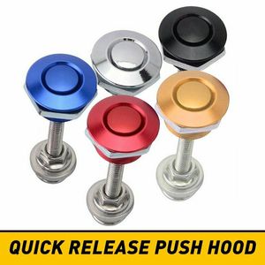 2-4pc Push Button Quick Release Hood Bonnet Pins Lock Clip Car Bumper Latch Kit