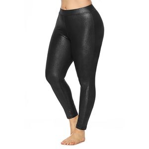 5xl plus size mulheres leggings cintura alta estiramentos calças calças feminino casual ginásio legging senhoras cor sólida fitness longa calças lj201006