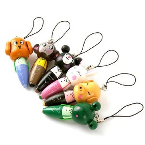 30PCS Creative Stationery Features of Wooden Cartoon Animal Walkman Pen Korean Stationery Wholesale novelty pens for writing 201202
