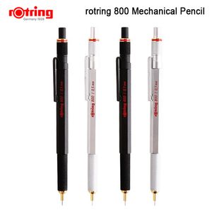 ROTRING 800 Metalowy Ołówek Mechaniczny 0.5mm /0.7mm Silver / Czarny Automatyczny Ołówek Demignowy Ołówek 1 Sztuka Y200709