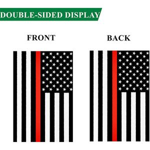 رفيع الخط الأحمر USA Garden Flag 12x18inch Custom Design Festival Club Double Stitiching