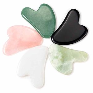 Natur Rose Jade Roller Face Massage Gua Sha Board Crystal Stone Jade Massager Body Facial Eye Scraping Acupuncture Face Lift