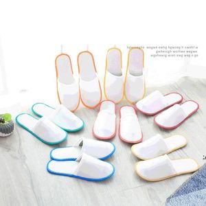 Portable Disposable Slippers Hotel Guest Room Disposable Supplies Fleece/Non-woven Fabric Beauty Salon Disposable Slippers RRF14068