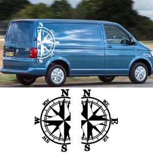 Lage Size Compass Vehicle Stickers Självhäftande Avtagbar Racing Sticker Scratch Cover Dekal för Van Pickup Truck Train Boat Touring Car Decoration