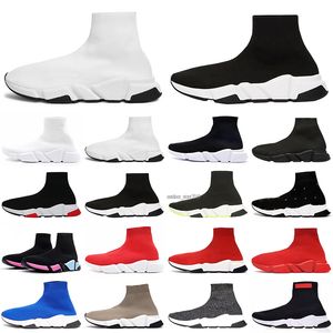 Designer Mens sock Casual shoes Platform womens Sneakers cushion speed trainer 1 Triple Black White Classic with Lace jogging walking outdoor socks shoe size 35-45