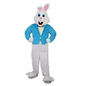 Costumi della mascotte del coniglietto del coniglio bianco Vestito da festa di fantasia di Natale Vestito da personaggio dei cartoni animati Vestito per adulti Abbigliamento a tema pubblicitario di Carnevale di Pasqua