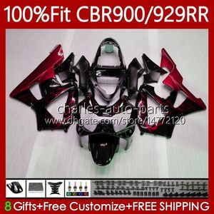 Carrozzeria OEM per HONDA CBR900 CBR929 RR 900CC 929CC 2000 2001 68No.113 CBR 900 929 RR CC CBR929RR 00-01 CBR900RR CBR 929RR 900RR 00 01 Kit carenatura iniezione Fiamme rosse