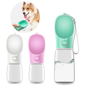 Dog Feed Bowls & Feeders ZL0351 Plastic Portable Dogs Cat Water Bottle Outdoor Walking Puppy Pet Travel Feeding Bowl Drinks Dispenser Pets Feeder Supplies