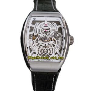 2022 Мужская коллекция REVOLUTIO 3 V 50 V45 SC DT автоматические мужские часы белый скелет набор 316L нержавеющая сталь корпус кожаный резиновый ремешок вечности спортивные часы