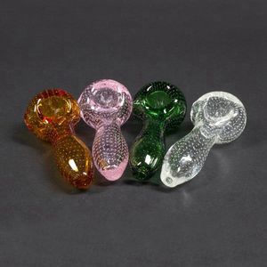 Cool Färgglada Bubbla Pyrex Glasrör Filter Bong Rökning Tube Handgjorda Handpipe Portable Innovativ Design Dry Herb Tobak Bowl Oil Rigs Holder DHL Gratis