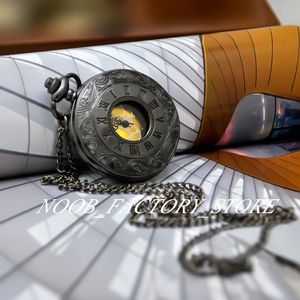 新しい大型47 mm銅ステンレス鋼ベゼルリードブラックゴールドローマの懐中時計ネックレスヴィンテージジュエリー卸売スチームパンクぶら下がっている腕時計