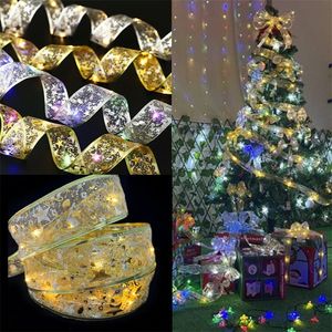 Hängen String Lichter großhandel-Weihnachtsdekoration Fairy LED Lights Ribbon Batteriebetriebene String Lights Navidad Neues Jahr Hangende Dekore Q2