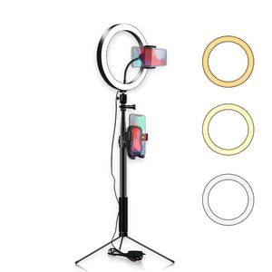 Ring Light 16/20/26cm Photography LED Selfie Lighting Dimmable For Makeup Video Live Studio With Total 180cm Tripod & USB Plug