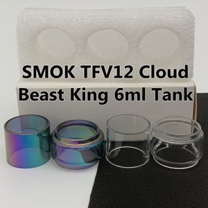 SMOK TFV12 Cloud Beast King 6ml Tank Normal Bulb Tube 9ml Clear Rainbow Replacement Glass Tube Bubble Fatboy 3pcs box Retail Package