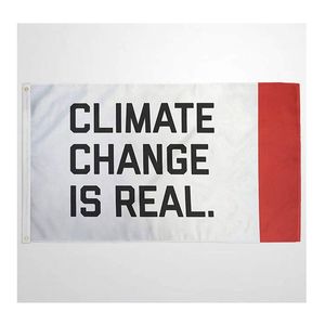 Klimawandel ist echte Garten-Flagge dekorative Ferien Saisonale Outdoor Wetterbeständige doppelseitige Print Bauernhaus Flagge