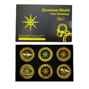 Stickers anti-rayonnement quantum Stickers anti-ondes anti-ondulations anti-ondulations anti-ondulations anti-rayonnement Gadgets 6PC Pack Pack Silver and Gold DHL / FedEx en Solde