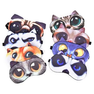 Cute Cat Dog Eye Mask Natural Sleeping Soft Blindfold Eyepatch Sleep Eyeshade Eye Cover Hot