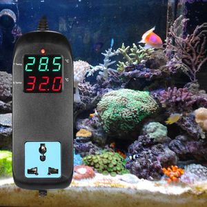 Digitaler LED-Temperaturregler, Thermostat, Thermometer, Steuerschalter, Sensor, Messgerät, Sonde für die Zucht von Wasseraquarien