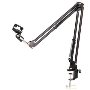 NB-35 Professional Adjustable Metal Suspension Scissor Arm Microphone Stand Holder for Mounting on Desk Table Top