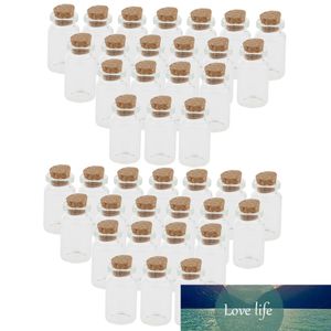 40 x Small 10ml Mini Cork Stopper Glass Vial Jars Drifting Wishing Bottles