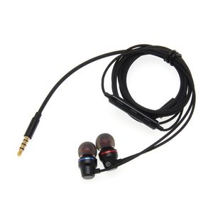 Stereo Bass Headphone In-Ear 3.5mm Przewodowe Słuchawki Metal Z Mikrofonem Dla Xiaomi Samsung Huawei IPHones PC 100 sztuk / partia