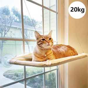 Cat Hammock Pet Hanging Beds With Blanket Cat Window Hammock Sunny Window Seat Mount Pet Bed For Cats Small Dogs Bearing 20kg 220210