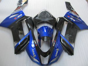 Niestandardowy zestaw motocykli dla Kawasaki Ninja ZX6R 636 07 08 ZX 6R 2007 2008 ABS Blue Gloss Black Fairings Set + Gifts KB22