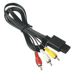 1,8m 3 RCA AV TV Composite kabeladapter Audio Video Cord Wire för Snes för Nintendo 64 N64 Gamecube Game Console