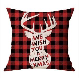 Christmas Pillow Covers Santa Claus Elk Pillow Case Xmas Square Sofa Throw Pillow Cushion Cover Xmas Pillowslip Christmas Decor