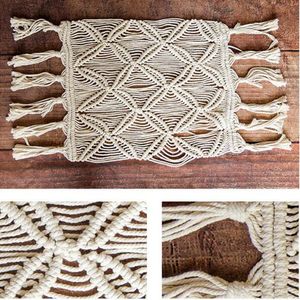 Ylsteed Newborn Photography Backdrop Blanket Bohemian style Hand Knitting Hemp Rope Blanket for Newborn Shooting Baby Photo Prop LJ201014