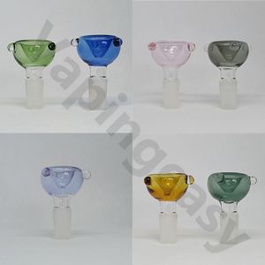 Piece for Glass Bowl Bong Hookah Funnel Pipes Downstem Colorful 14mm Male Bowls Water Pipe Joint Accessories Dab Oil Rig