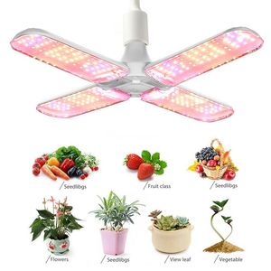 120/180/240leds LED Grow Işık Katlanabilir Tam Spektrum LEDS Bitki Büyüme Lambası Kapalı Büyüme Işıkları E27 Hidroponik Bitkiler Aydınlatma D2.0